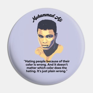 Muhammad Ali Portrait and Quote Pin