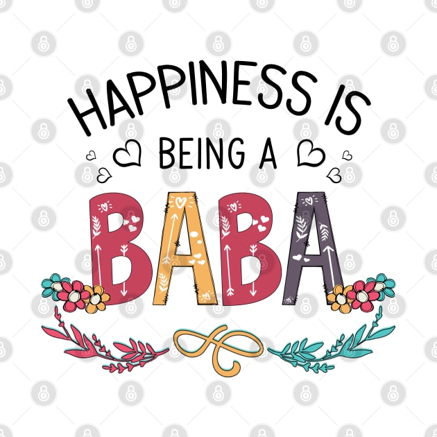 Happiness Is Being A Baba Wildflowers Valentines Mothers Day by KIMIKA