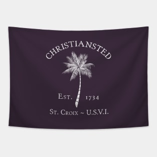 Christiansted St. Croix U.S. Virgin Islands Vintage Palm Tapestry