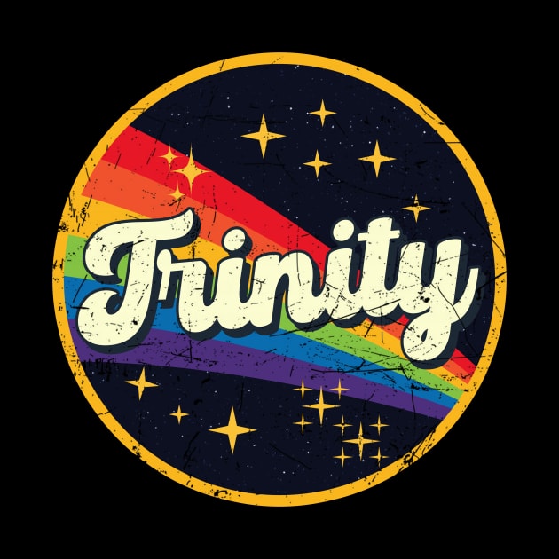 Trinity // Rainbow In Space Vintage Grunge-Style by LMW Art