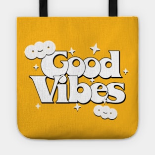 Good Vibes \/\/\ Retro Typography Design Tote