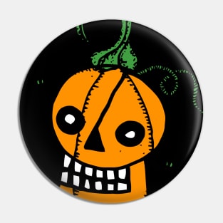 Jack O Lantern Pumpkin Skull Pin