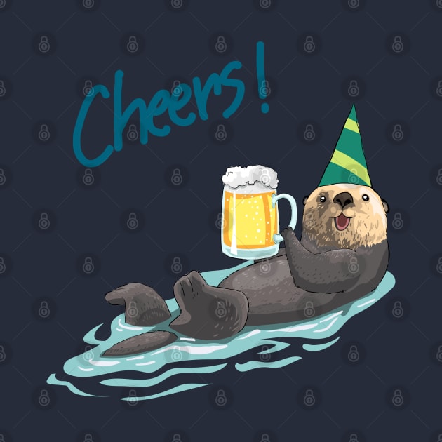 Otter Cheers Beer by Mako Design 