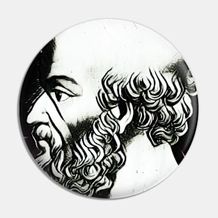 Eratosthenes of Cyrene Black and White Portrait | Eratosthenes of Cyrene Artwork 3 Pin