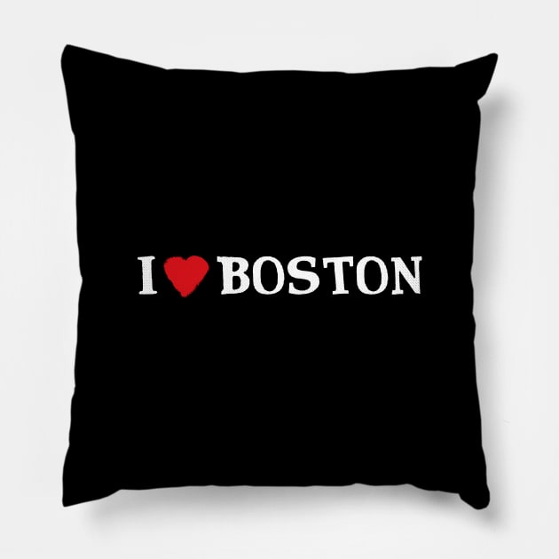 Boston, Massachusetts - MA I Love my City Pillow by thepatriotshop