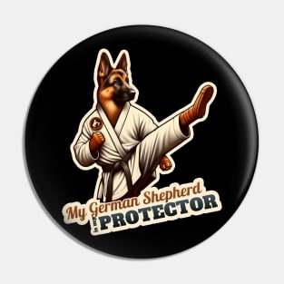 German Shepherd Karate Pin