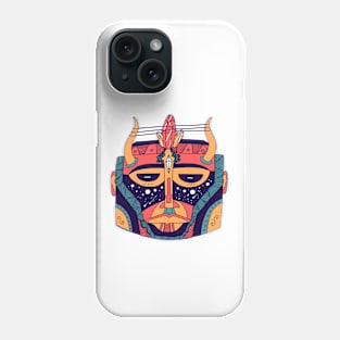 Retro Triad African Mask No 8 Phone Case