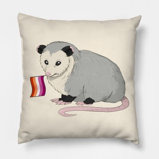Lesbian Pride Opossum Pillow