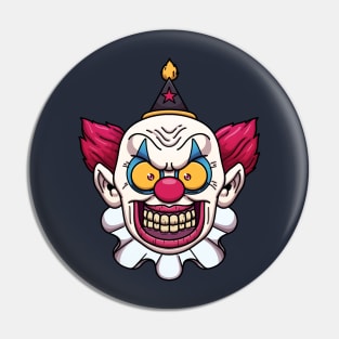 Evil Clown Face Pin