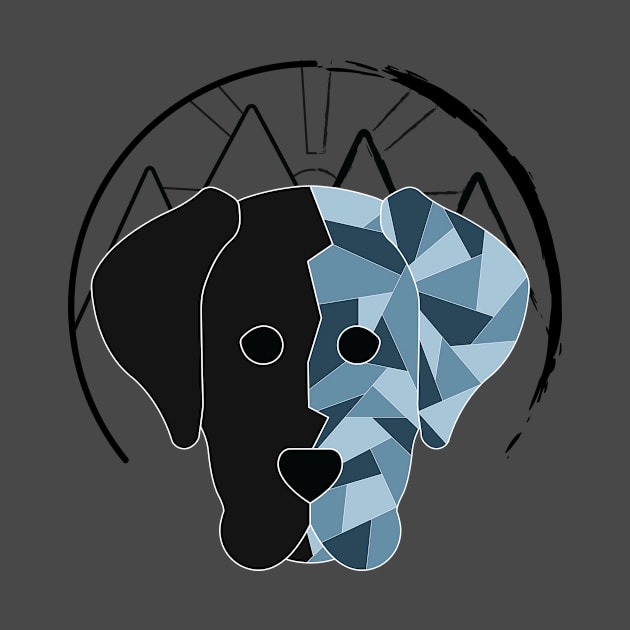 Geometric Black Lab by Kali Farnsworth