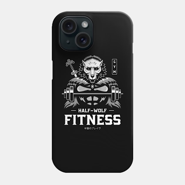 The Half Wolf Fitness Phone Case by logozaste