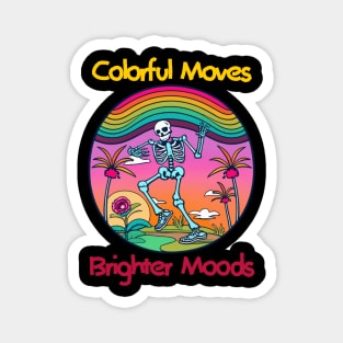 Dancing Skeleton Rainbow Magnet