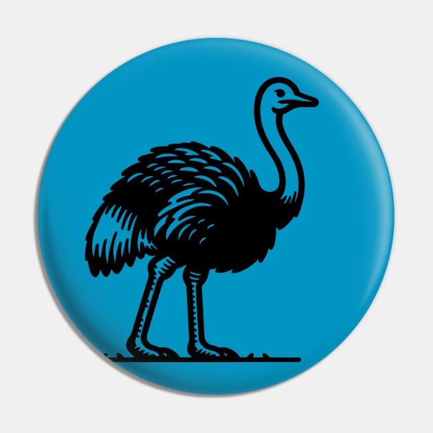 Ostrich Pin by KayBee Gift Shop