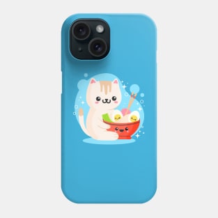 Kawaii Kitty Noodles Phone Case