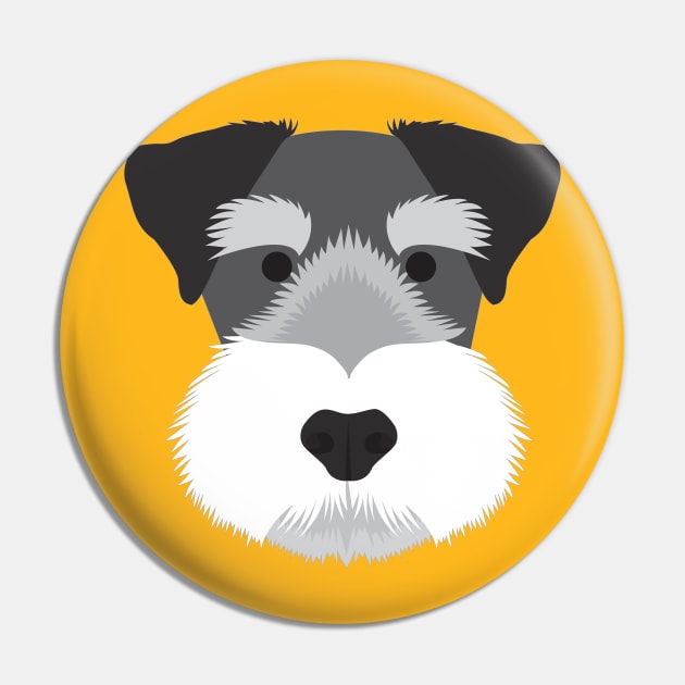 Miniature Schnauzer Pin by threeblackdots