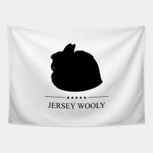 Jersey Wooly Rabbit Black Silhouette Tapestry