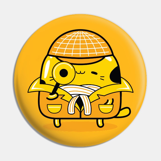 yellow cat detective profession Pin by MEDZ