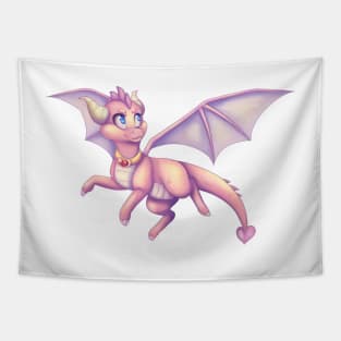 Ember the pink dragon Tapestry