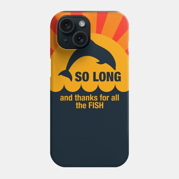 hgttg / Dolphin Phone Case by masvolpi