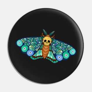 Stained glass moth Pin