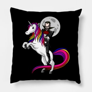 Vampire Riding Unicorn Pillow
