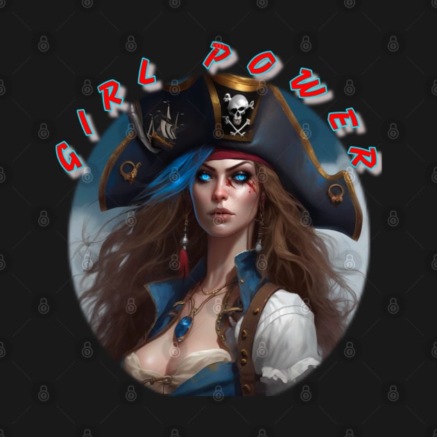 Girl power, stunning blue eyed pirate girl by sailorsam1805