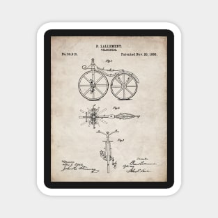 Bicycle Patent - Cycling Cyclist Bike Riding Fan Art - Antique Magnet