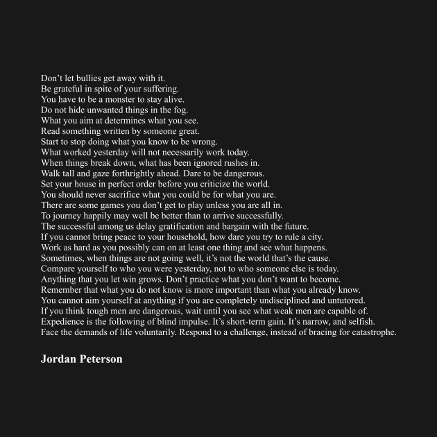 Disover Jordan Peterson Quotes - Jordan Peterson - T-Shirt