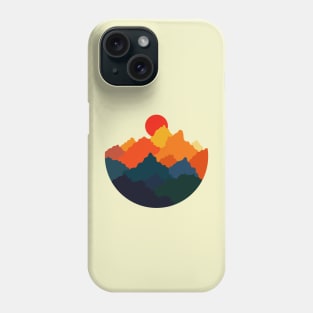 Minimalist Abstract Nature Art #42 Warm, Vibrant and Mountains Phone Case