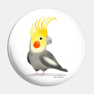 Cute Cockatiel Bird Pin