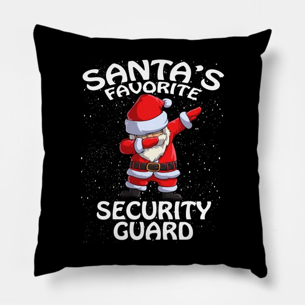 Santas Favorite Security Guard Christmas Pillow by intelus