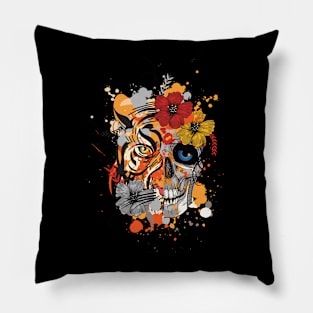 Abstract Tiger Pillow