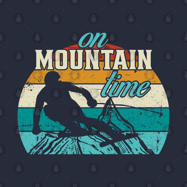 On Mountain Time Retro Skiing by RKP'sTees