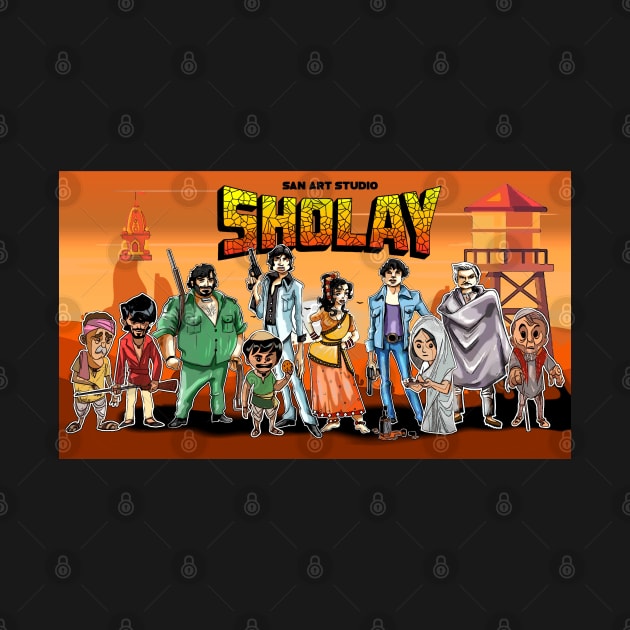 Sholay Cartoon by SAN ART STUDIO 