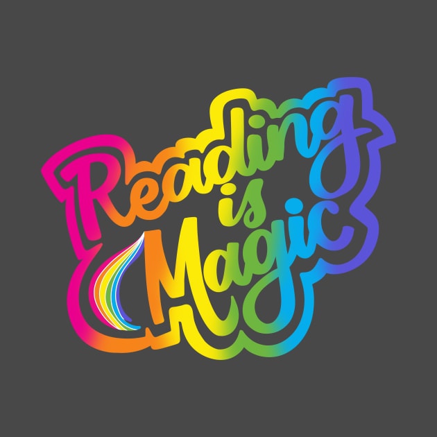 90s Rainbow Reading is Magic by Thenerdlady