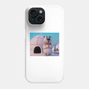 Cute Polar Bear by an Igloo Phone Case