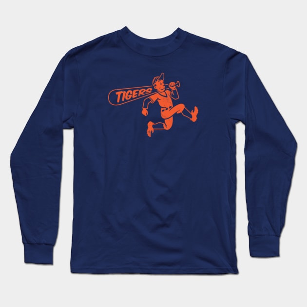 Vintage Running Baseball Player - Detroit Tigers (Orange Tigers