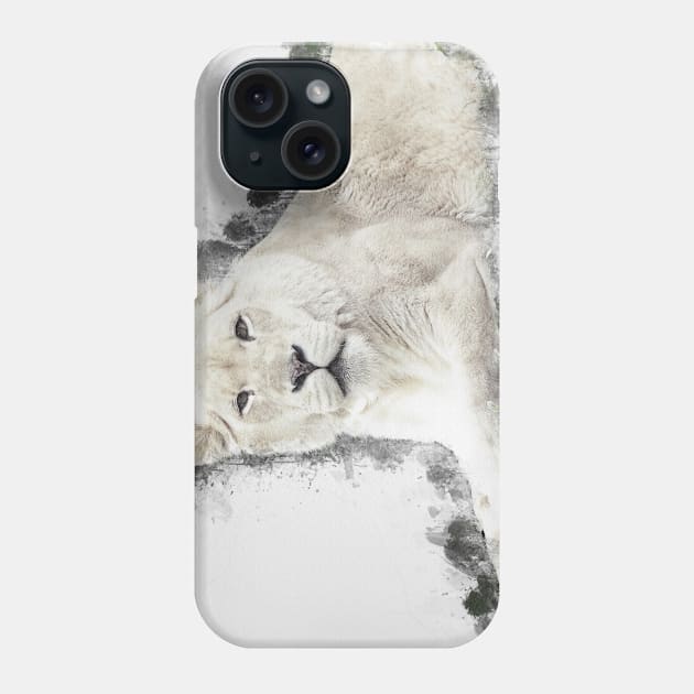 Lioness Lion Animal Wild Africa Jungle Safari Wildlife Phone Case by Cubebox