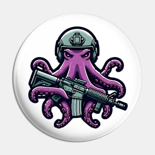 Tactical Octopus Adventure Tee: Where Intelligence Meets Style Pin