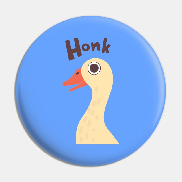 Goose Honk Pin by lunaerin