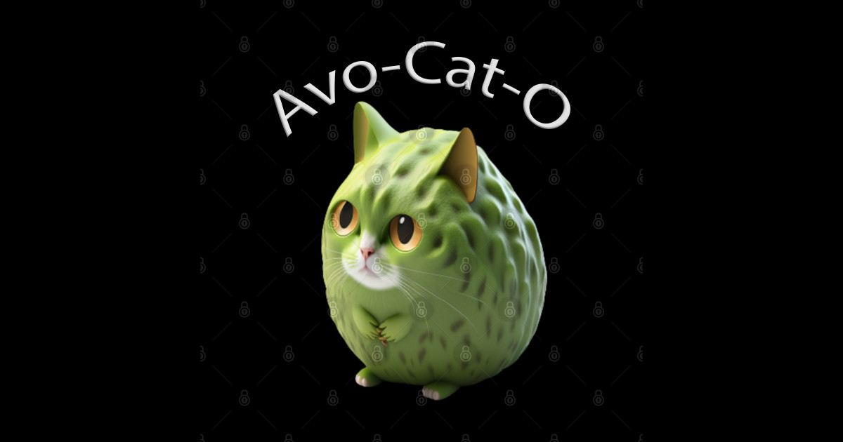 Avo-Cat-O v01 - Avocato - Sticker | TeePublic