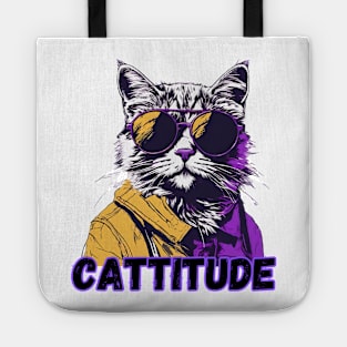 Cool Cat With A Cattitude Tote