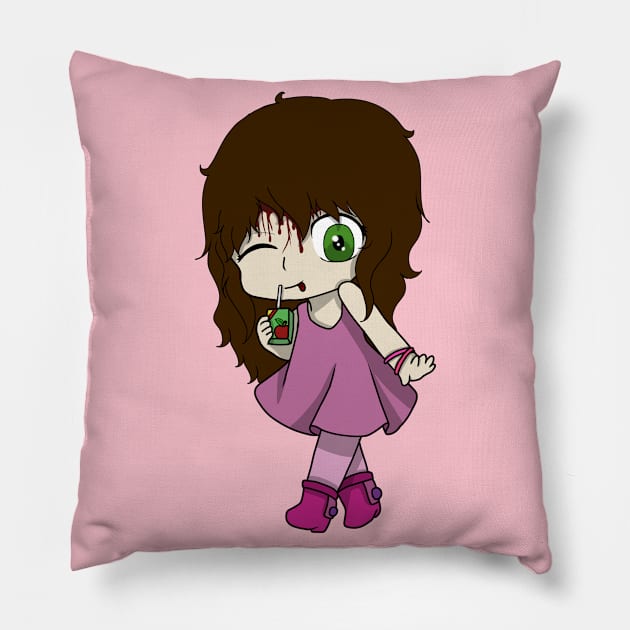 kawaii creepypasta sally chibi Pillow by LillyTheChibi