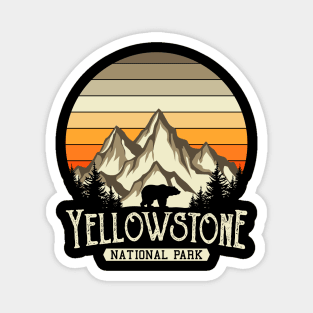 Yellowstone National Park Hiking Gift Magnet