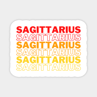 Orange Ombre Sagittarius Design Magnet