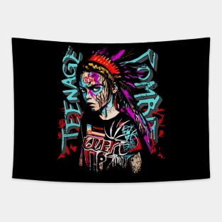 Teenage Zombie Girl Tapestry