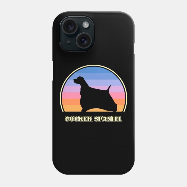 Cocker Spaniel Vintage Sunset Dog Phone Case by millersye