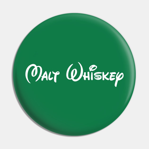 Malt Whiskey (white) Pin by Brightfeather