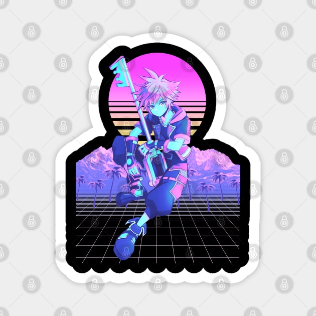 vaporwave of kingdom hearts Magnet by San Creative