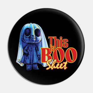 This Is Boo Sheet Ghost Retro Halloween Costume Pin